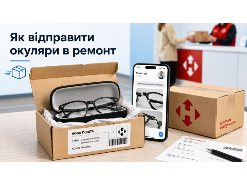 Как отправить очки в мастерскую Новой почтой?