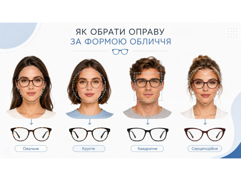 Как выбрать оправу для очков в зависимости от формы лица